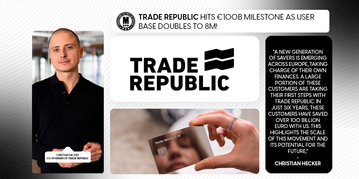 Trade Republic Hits €100B Milestone as User Base Doubles to 8M!