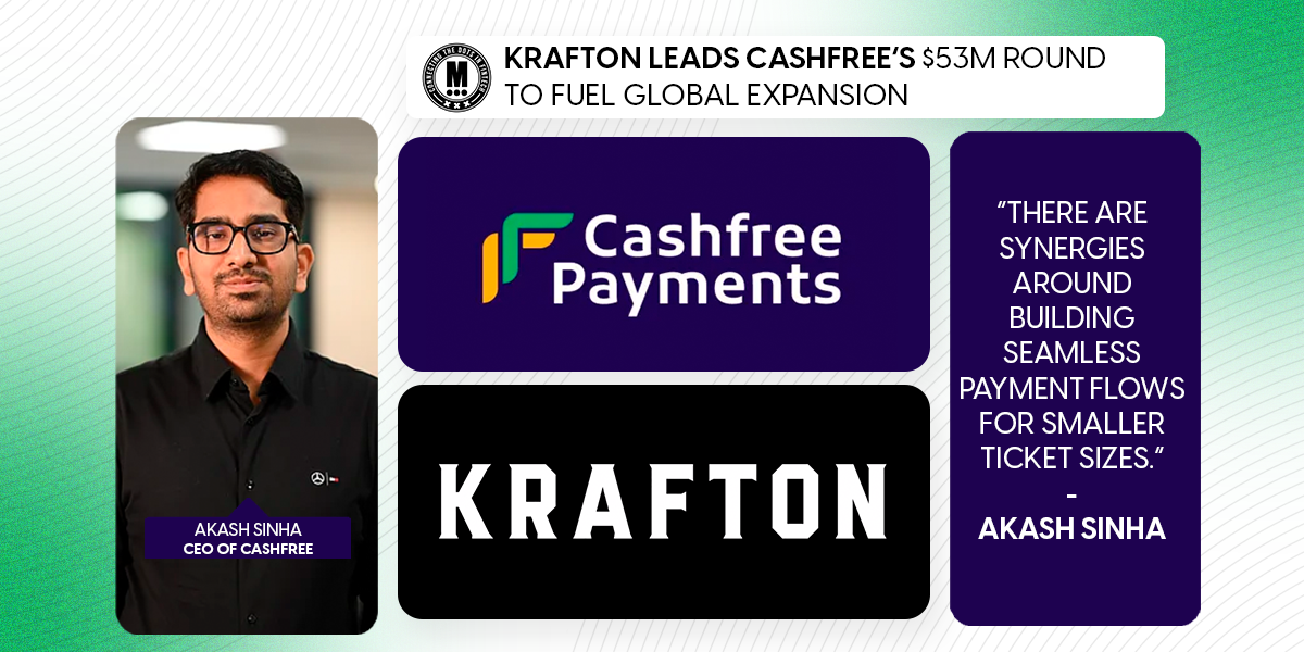 Krafton Leads Cashfree’s $53M Round to Fuel Global Expansion