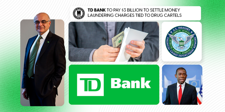 TD Bank Slapped with $3 Billion Fine for Failing to Prevent Cartel Money Laundering