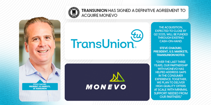 TransUnion has Signed a Definitive Agreement to Acquire Monevo